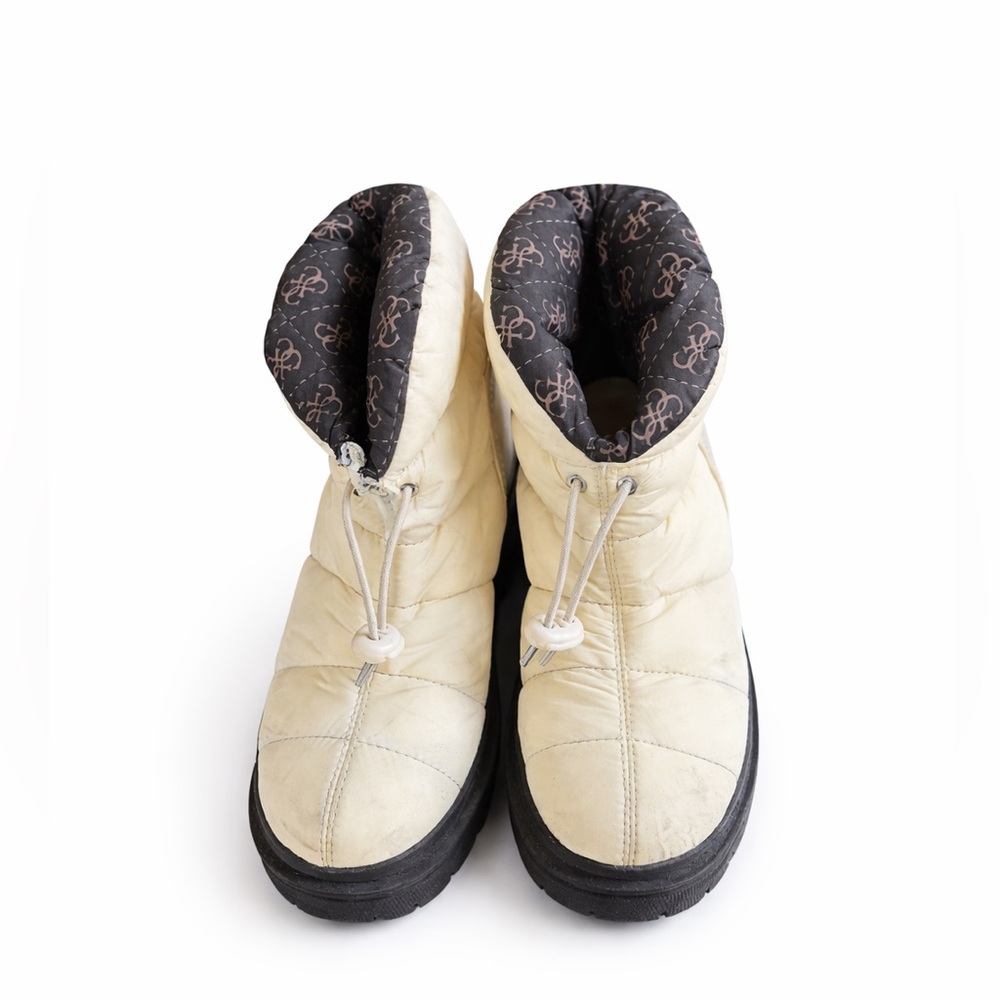 GUESS Cream Logo-Lined Puffer Snow Boots Women’s Size 7